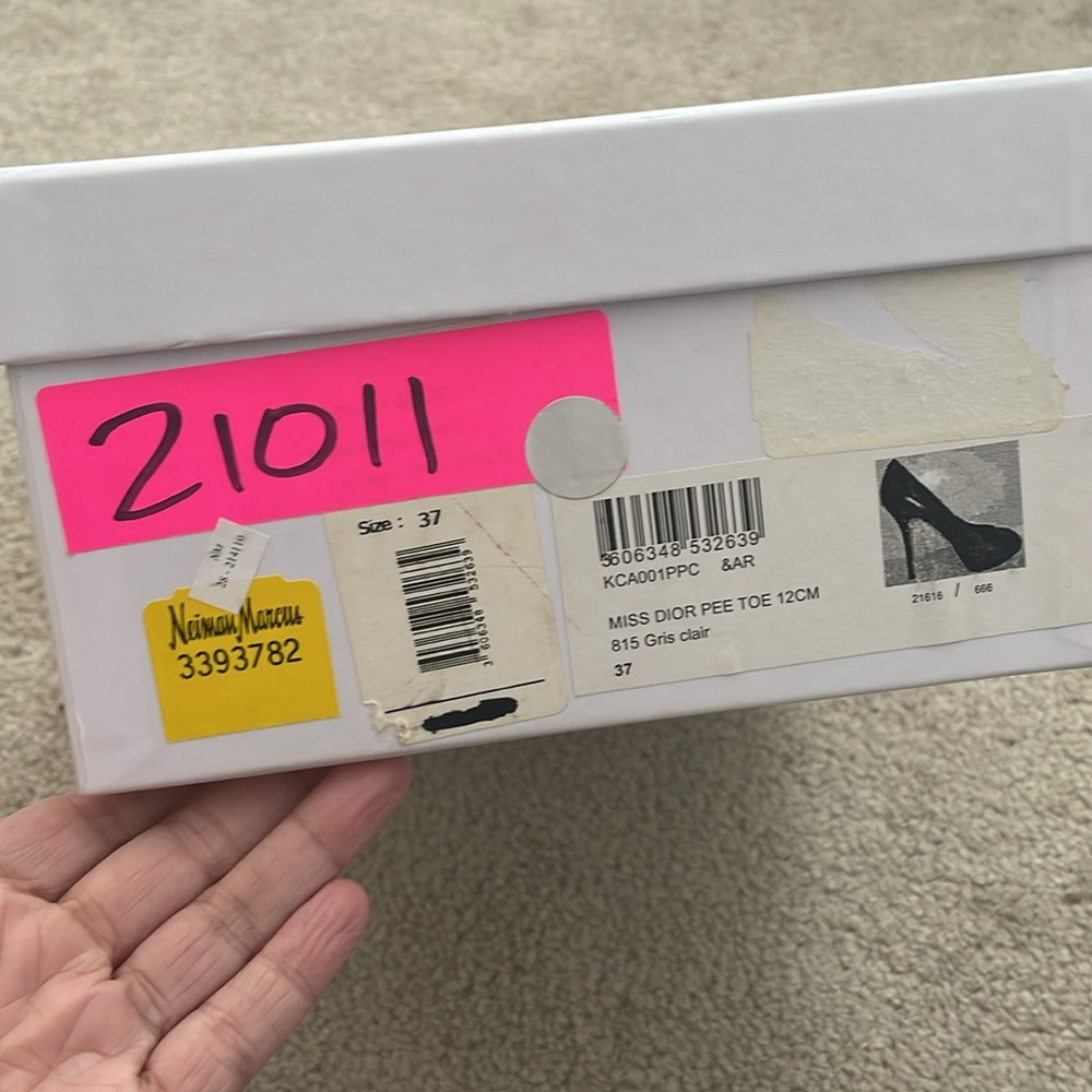 Christian Dior "Miss Dior" Peep toe platform heels, size 37/US 7 - Picture 10 of 10